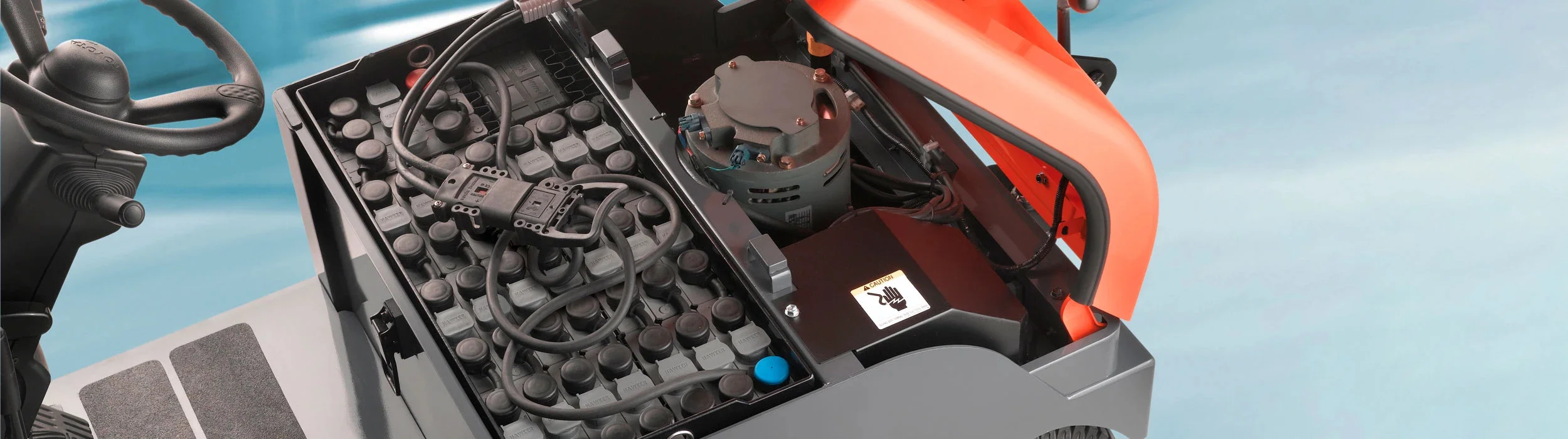 battery of a toyota forklift truck