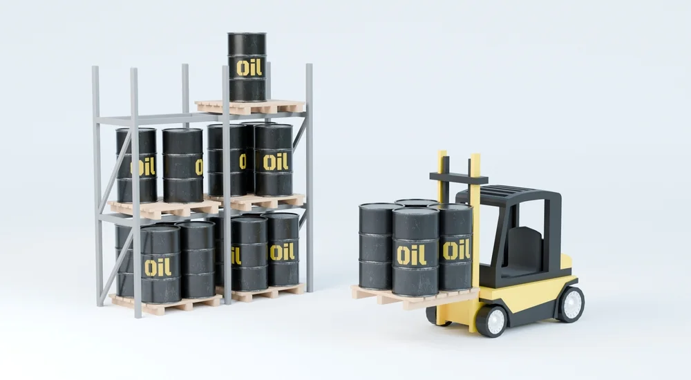 Forklift,Lifting,Fuel,Tank.,3d,Render. Cylinder Caddies